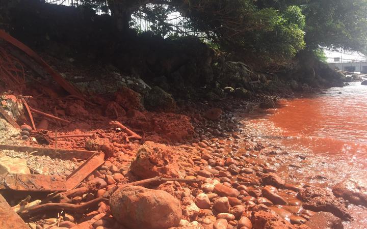 Mining-56-Elisha Wesley Mizeu-2019.jpg - Chinese-owned Ramu Nickel mine in PNG shut down after toxic slurry spill; Photo: Radio New Zealand 24 Oct. 2019 Facebook Elisha Wesley Mizeu; See ABC report 25 Oct 2019: https://www.abc.net.au/news/2019-10-25/chinese-owned-nickel-plant-in-png-shut-down-after-toxic-spill/11636086
